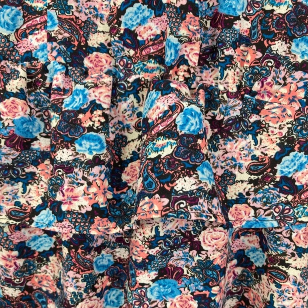 J Crew Floral V Neck Midi Dress Size 2 - Picture 3 of 13